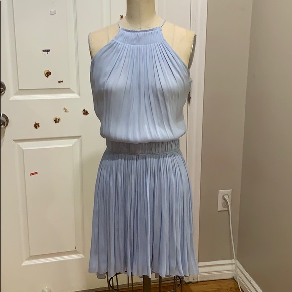 Pleated Flounce Blouson Mini Cocktail Dress - Picture 3 of 6